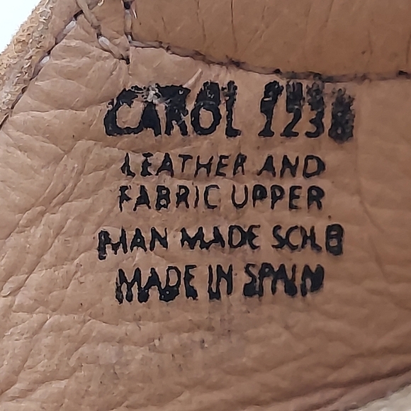 CONCHISA Carol Zaffron Brown Suede Woven Raffia Sandals Made In Spain Size 39 - Picture 10 of 10